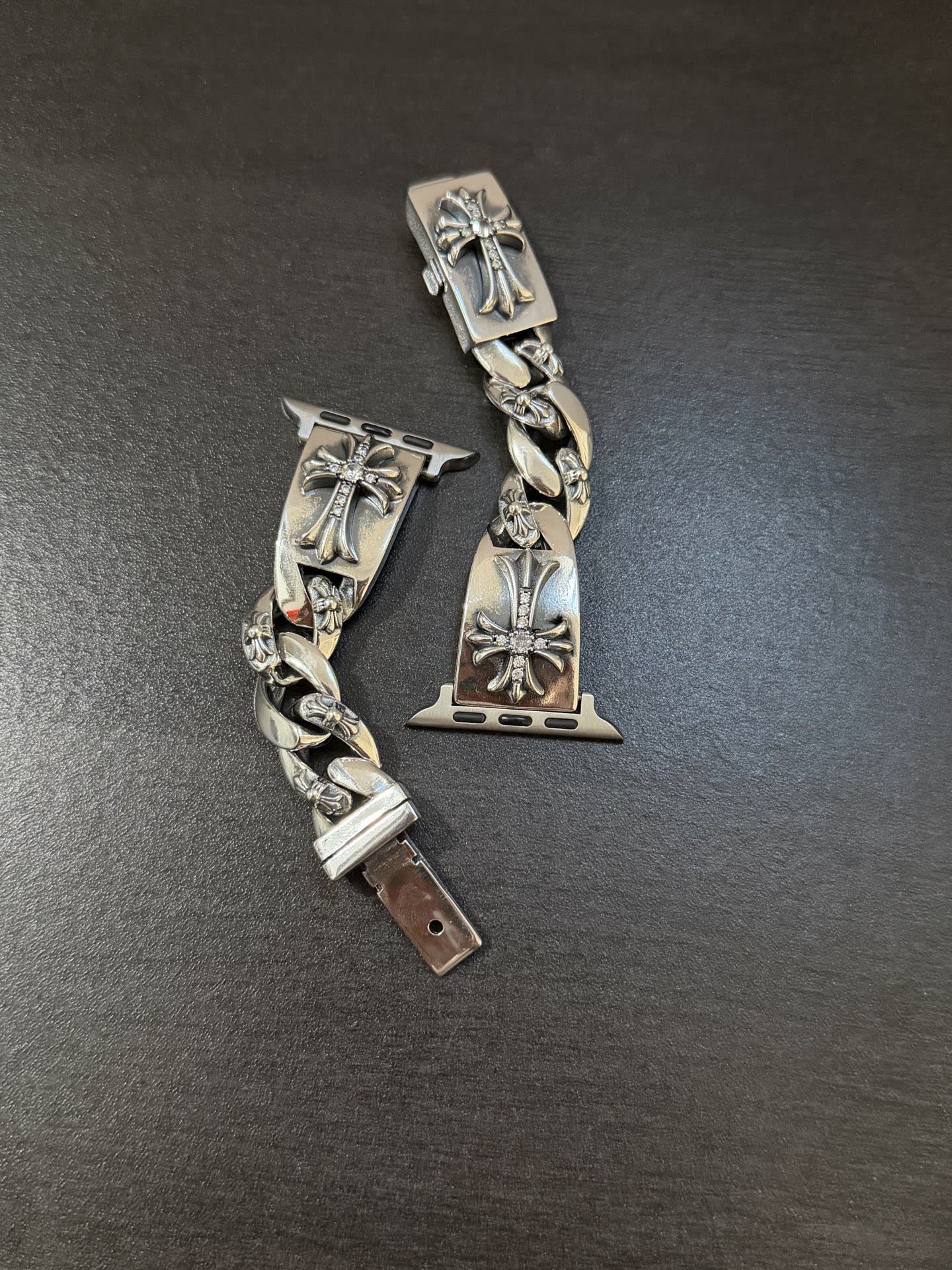 Chrome Hearts Silver Cross Link Bracelet